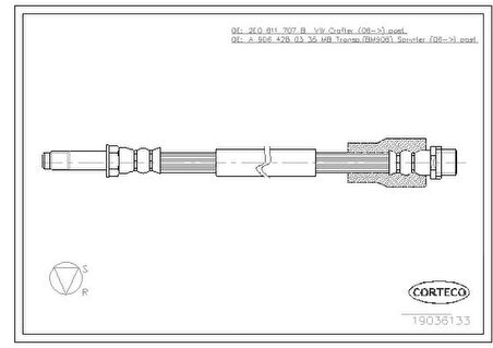 Mercedes Fren Hortumu Arka - Fren Hortumu Arka - Cor 19036133