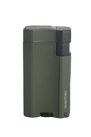 Quantoro Çift Torch Pürmüz Yeşil Metal Puro Çakmağı - TRZ1076