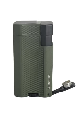 Quantoro Çift Torch Pürmüz Yeşil Metal Puro Çakmağı - TRZ1076