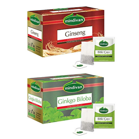 Ginseng ve Ginkgo Biloba Süzen Poşet Çay SET