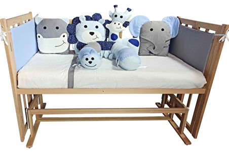 Rimini Baby Smartcrib Doğal Katlanır Beşik+ ilk Arkadaşlarım Eğitici Uyku Seti+ Yatak +Cibinlik