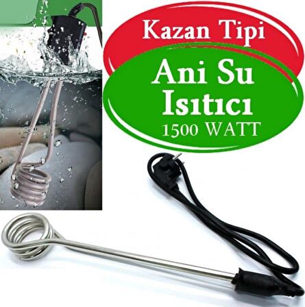 Kazan Tipi Su Isıtıcı Pratik ve Kolay Daldırma Su Isıtıcı Kova Isıtıcı 1500 W