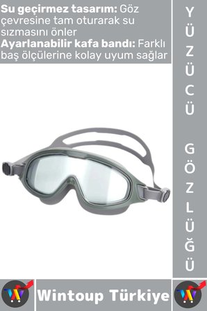 #Gözlük Yetişkin Çocuk Sızdırmaz Buğu Önleyici UV Korumalı Lens Çok Şık Ayarlanabilir Yüzücü Gözlüğü