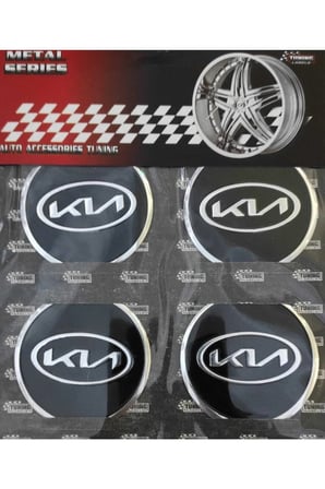 Kia Yeni Alüminyum Yapıştırma Jant Göbeği 4 Lü 60mm