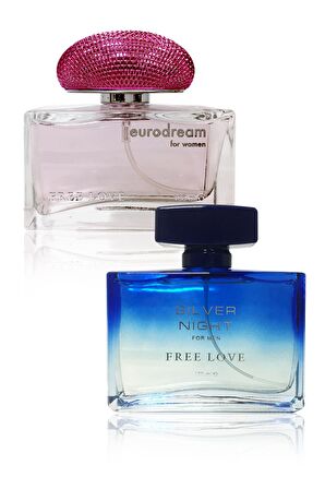 Free Love Eurodream ve Silver Night EDP  Parfüm Seti 2 x 100 ml