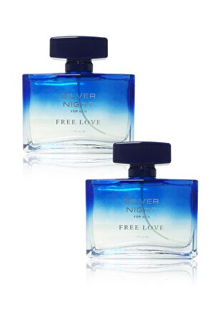 Free Love Silver Night EDP Erkek Parfüm Seti 2 x 100 ml