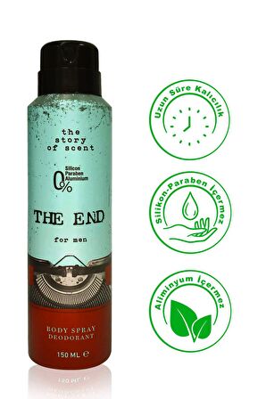 The End Antiperspirant Ter Önleyici Leke Yapmayan Erkek Sprey Deodorant 150 ml x 3