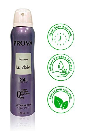 Prova La Vista Pudrasız Kadın Sprey Deodorant 150 ml