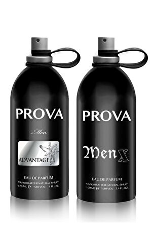 Prova Advantage ve Men X EDP Erkek Parfüm Seti x2  120 ml
