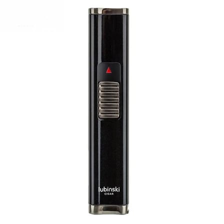 Lubinski Cigar Slim Cetvelli Ve Sehpalı Çift Torch Puro Çakmağı Siyah