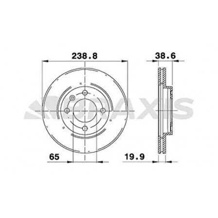 Vag On Fren Aynası Golf Passat Jetta I / II / III 1.6 / 1.6d / 1.6td / 1.8 / 1.9 / 1.9td 83>95 - Braxıs Ae0038
