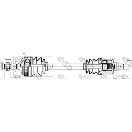 Psa Aks Sol Komple P406 Em (dis Freze 25 IC Freze: 24 Boy:619mm) Xu10j4r (2,0 16v) Xud9te Abslı: 29 Dis - Gsp 245007