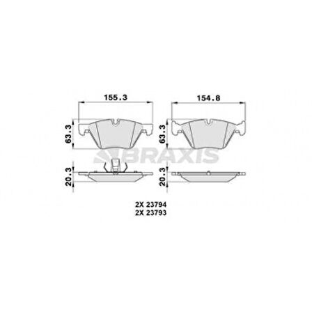 Bmw Fren Balatası On Bmw F10 F11 - Braxıs Aa0143