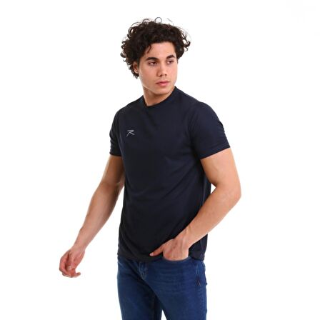 Raru Erkek Basic T-Shirt TRES LACİVERT