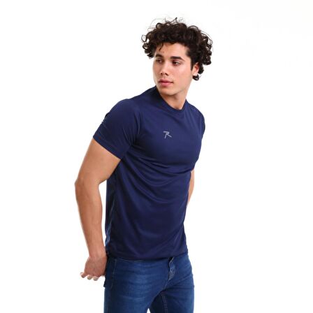 Raru Erkek Basic T-Shirt TRES LACİVERT