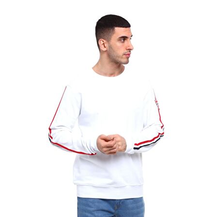 Raru Erkek Sweatshirt LORIN BEYAZ
