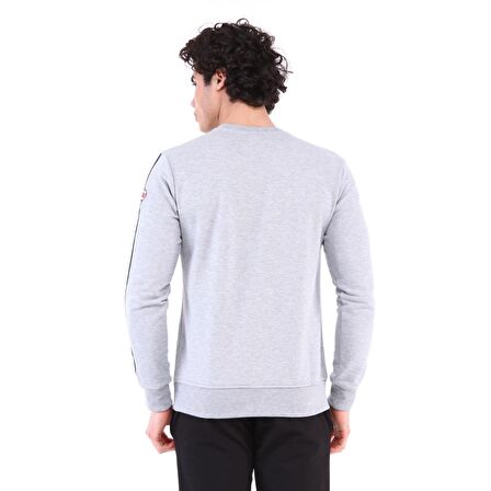 Raru Erkek Sweatshirt LORIN GRİ MELANJ
