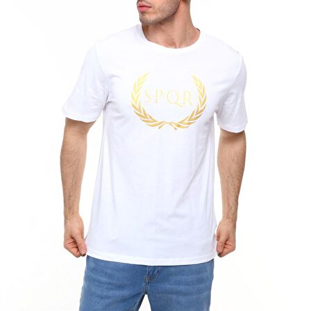 S.P.Q.R Erkek T-Shirt ARES BEYAZ