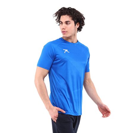 Raru Erkek Baskılı T-Shirt JUSTA MAVİ