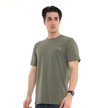 Raru Erkek %100 Pamuk T-Shirt GRAVIS HAKİ