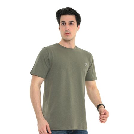 Raru Erkek %100 Pamuk T-Shirt GRAVIS HAKİ
