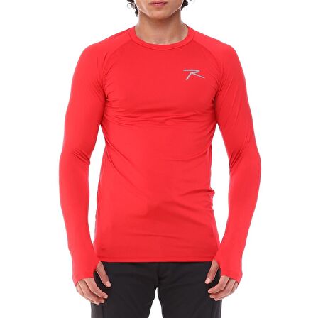 Raru IGNIS - Erkek Kırmızı Spor Uzun Kollu T-shirt- RUKP102-250