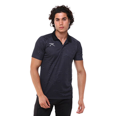 Raru Erkek Polo T-Shirt FLUCTUS SİYAH