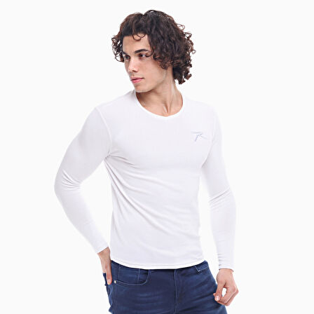 Raru Baselayer Pamuk T-Shirt VESPER BEYAZ