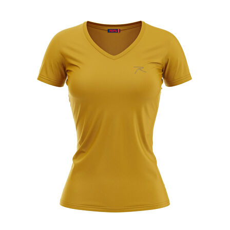 Raru Kadın %100 Pamuk T-Shirt MULIER SARI