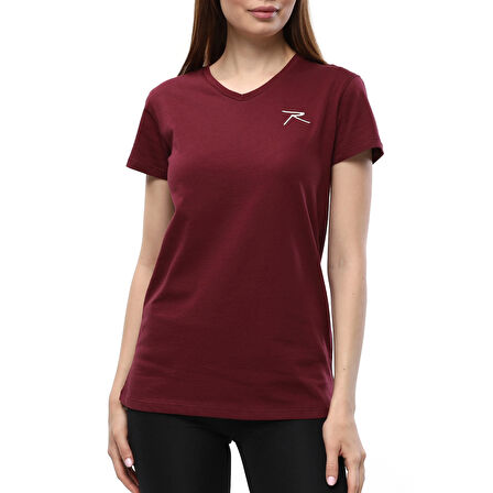 Raru Kadın %100 Pamuk T-Shirt MULIER BORDO
