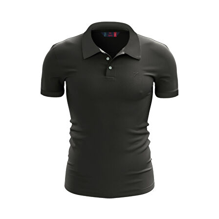 %100 Pamuk Polo T-Shirt IMPERO ANTRASİT
