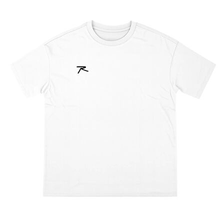 %100 Pamuk Oversize Basic T-Shirt LATUS BEYAZ