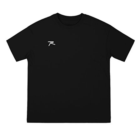%100 Pamuk Oversize Basic T-Shirt LATUS SİYAH