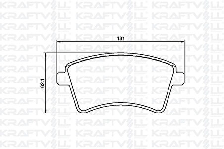 Renault On Fren Balatası Kangoo III 08> Mercedes Citan 13>21 1.2 Tce 1.5 DCI 1.6 - Kraftvoll 07010051