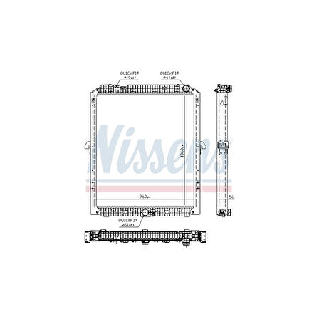 Mercedes Truck Motor Su Radyatoru Cerceveli Mercedes Actros Mp4/mp5 1824-4163 13=>; Antos 1824-3363  12=>; Arocs - Nissens 67176