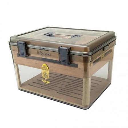 Lubinski Plexi -Sedir Şeffaf Puro Kutusu Humidor 100s