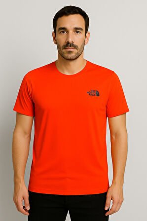 THE NORTH FACE KAPPA KUMAŞ BİSİKLET YAKA ERKEK T-SHİRT CANLI TURUNCU
