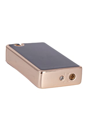 Soft Flame Siyah-Gold Düz Metal Çakmak - TR7904