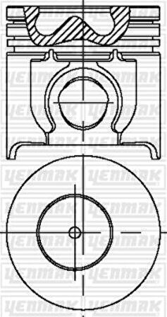 Ford Motor Piston Segman (93,67mm) / (std) Transıt T15 Turbo 2,5di Tc 100ps 97>00 - Yenmak 31-04252-000