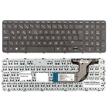 Hp 250 G2, 250 G3, 15-n00, 15-E, 15-G Notebook Klavyesi (Siyah TR) Çerçeveli / KL0105