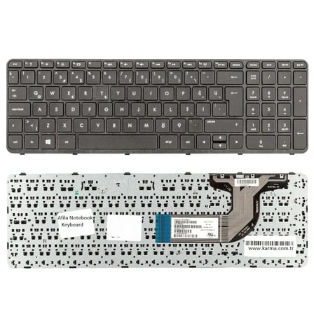 Hp 250 G2, 250 G3, 15-n00, 15-E, 15-G Notebook Klavyesi (Siyah TR) Çerçeveli / KL0105