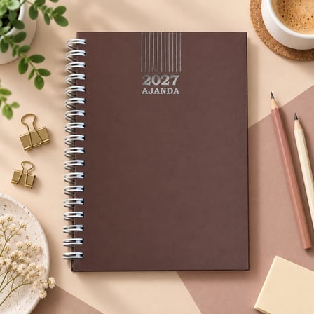 Ofisinn 2027 17x24 cm Sert Kapak Spiralli Günlük Ajanda Planlayıcı KAHVERENGİ