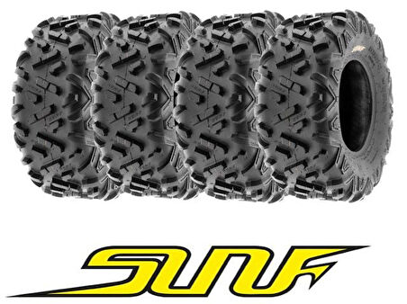 SunF Set 19x7-8 ve 18x9.5-8 A051 Power II 6 Kat Atv Ön Arka Takım Lastik