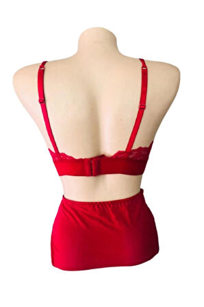 Kadın  Kapsız Balensiz Bralet Takım - Ekru 4021