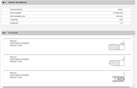 İsuzu Ticarı Piston Segmanı (std) İsuzu 4hf1 Npr66 Md27 Otobus - Yenmak 99-09970-000
