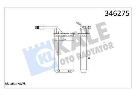 Psa Kalorıfer Radyatoru P106 Sxo Valeo Tipi 96> - Kale 346275