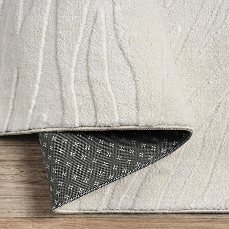 Dinarsu Alaçatı Püsküllü Halı 150x230 Hex Açık Bej