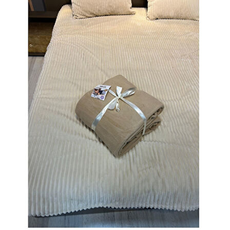 Dolce Bonita Home Pamuklu Battaniye 150X200  Bej