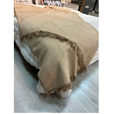 Dolce Bonita Home Pamuklu Battaniye 150X200  Bej