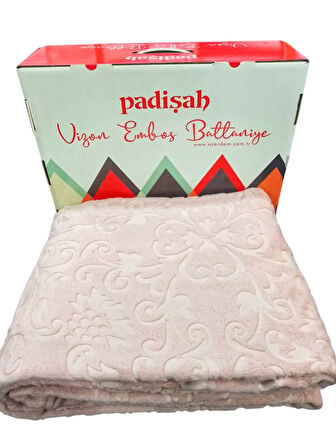 PADİŞAH EMBOSS TEK KİŞİLİK BATTANİYE PUDRA